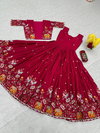 PC 548 Crep Silk Embroidery Work Gown Wholesale Clothing Suppliers In India